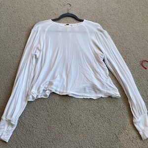 Free people white long sleeve (light material)